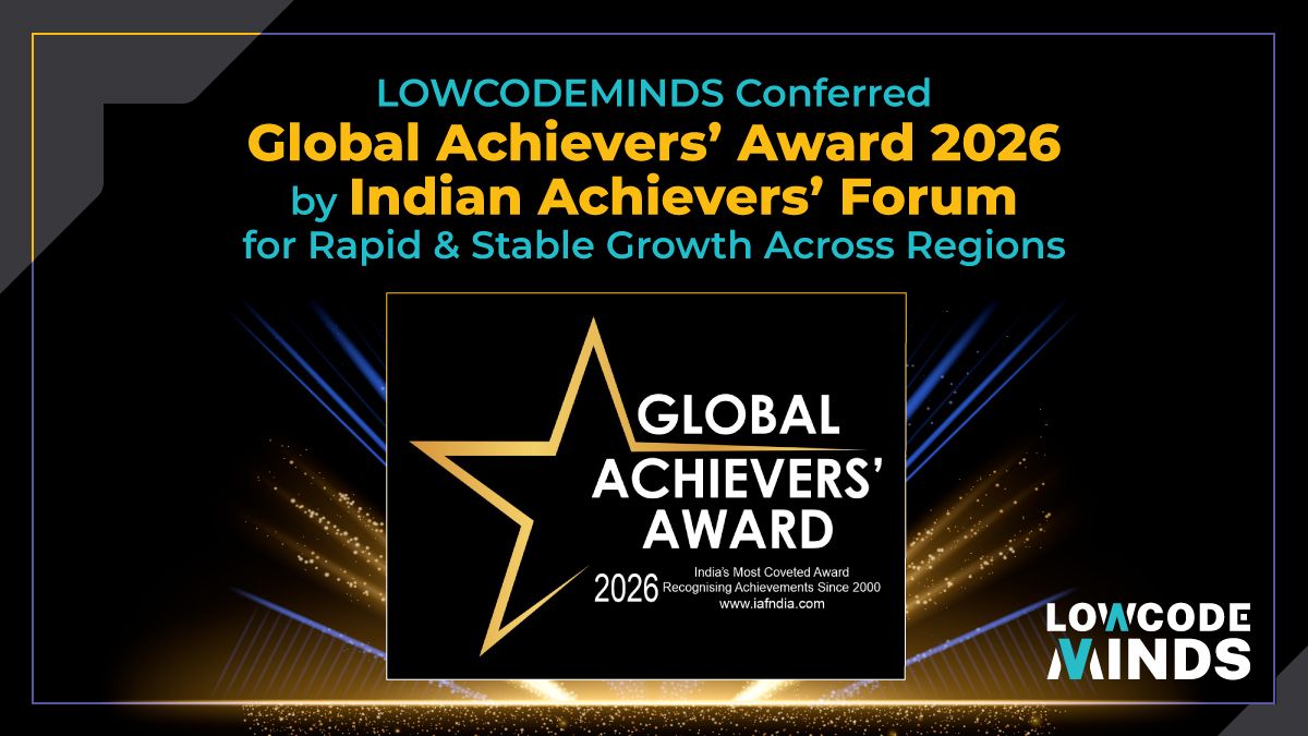 Big Achievers Code LOWCODEMINDS Wins Global Achievers’ Award 2026